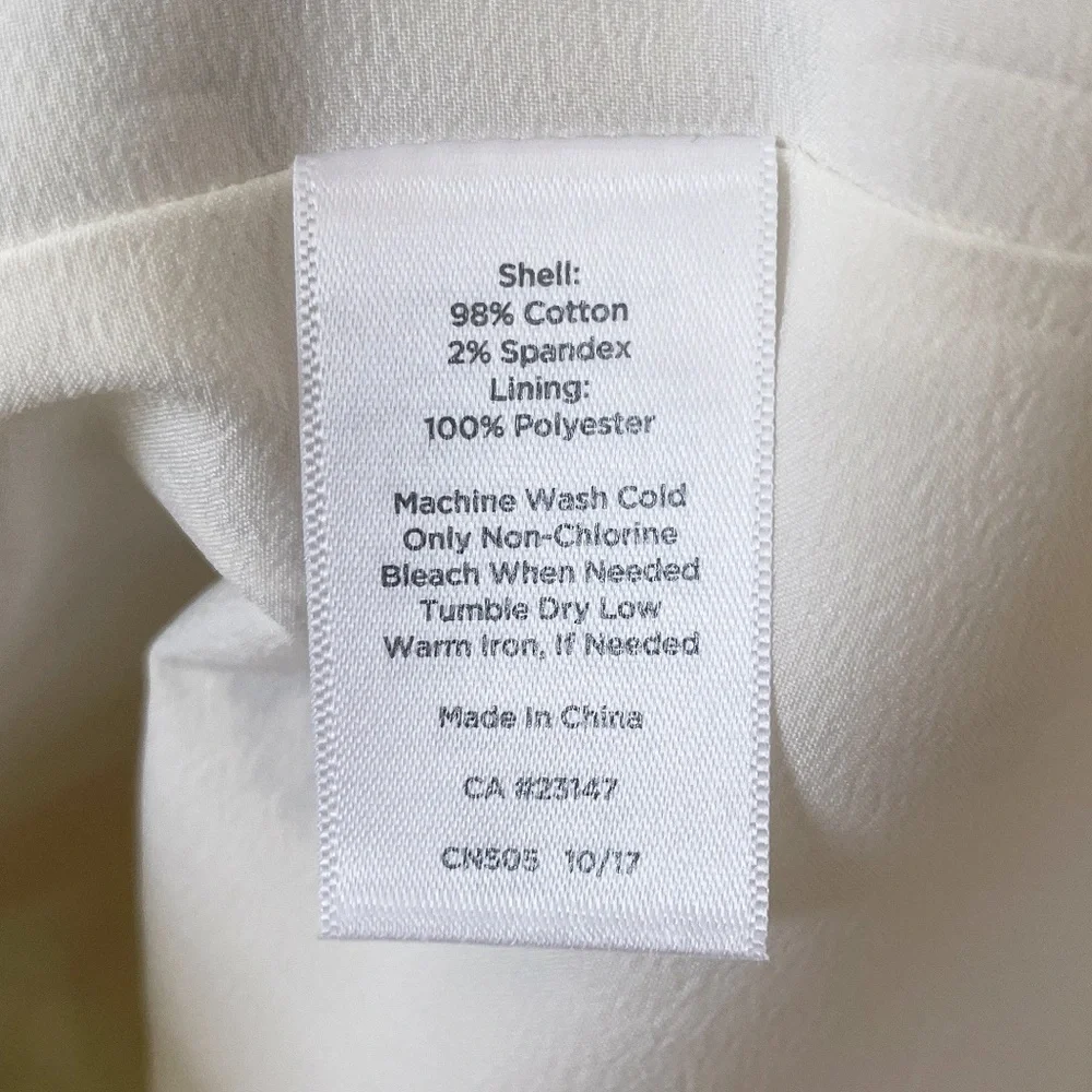 NWT Talbots Butterfly Spring Sateen Sheath Dress Cerulean Yellow White Size 4 P - Picture 9 of 9